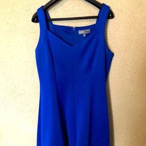 Donna Ricco blue fit and flare dress